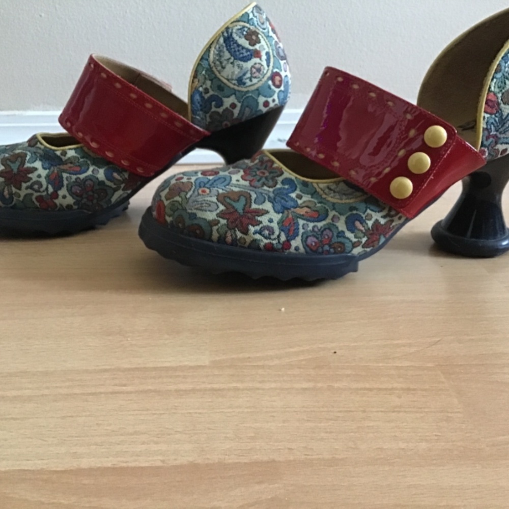 JOHN FLUEVOG LADIES ZAZA MARY JANE WIDE STRAP FABRIC  SHOE inc. SHOE BAG - Picture 13 of 15